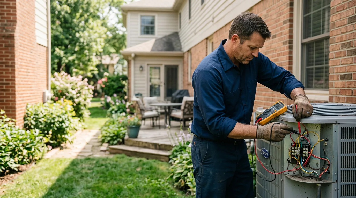 HVAC technician working near Buckingham, PA